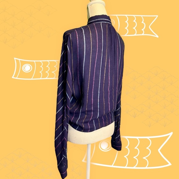 Rails ‘Rylan’ Striped Navy Blue Women's Top in “Santiago Stripe” Size Small - Picture 7 of 14